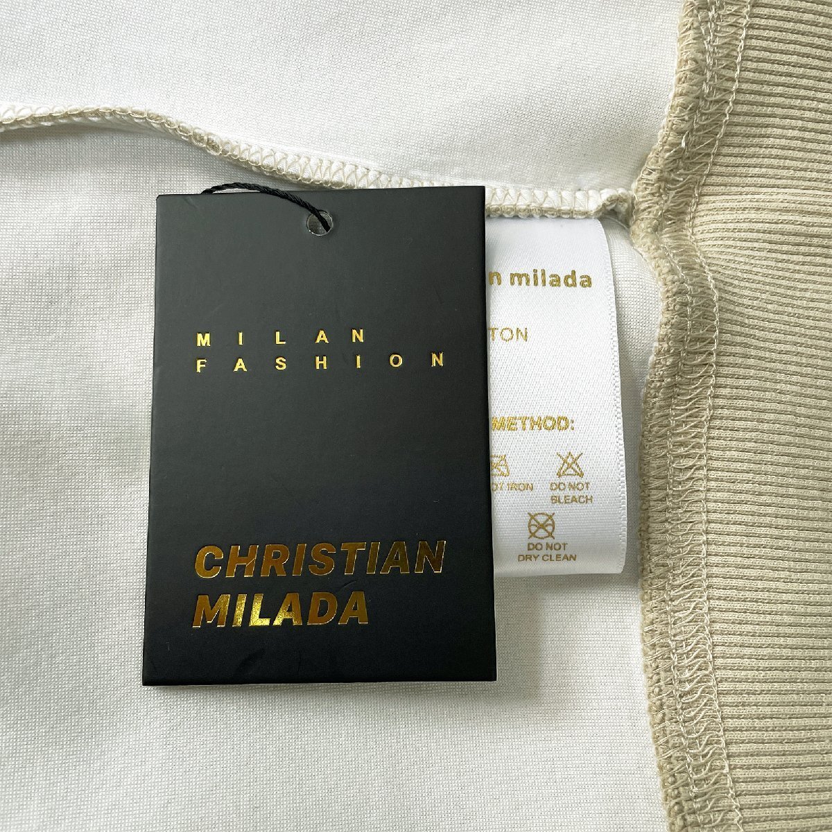 定価4万★christian milada・ミラノ発・トレーナー★上質 綿100％ スウェット スプラッシュインク ゆったり ストリート ユニセックス XL/50_画像10