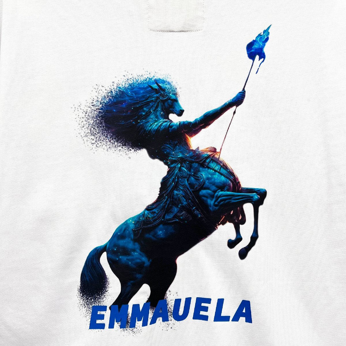 個性・Tシャツ 定価2万◆Emmauela・イタリア・ミラノ発◆上品 快適 薄手 ゆったり いて座 ケンタウロス カットソー ユニーク 春夏 M/46_画像6