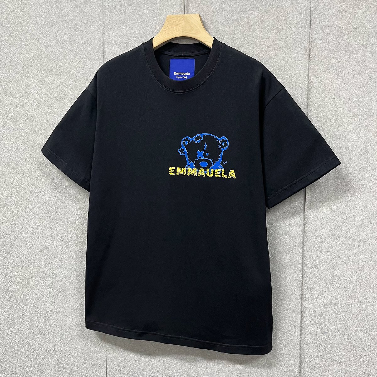 上級・半袖Tシャツ 定価2万◆Emmauela・イタリア・ミラノ発◆定番 快適 通気 吸汗 クマ ロゴ 可愛い スウェット カットソー 日常 XL/50_画像8