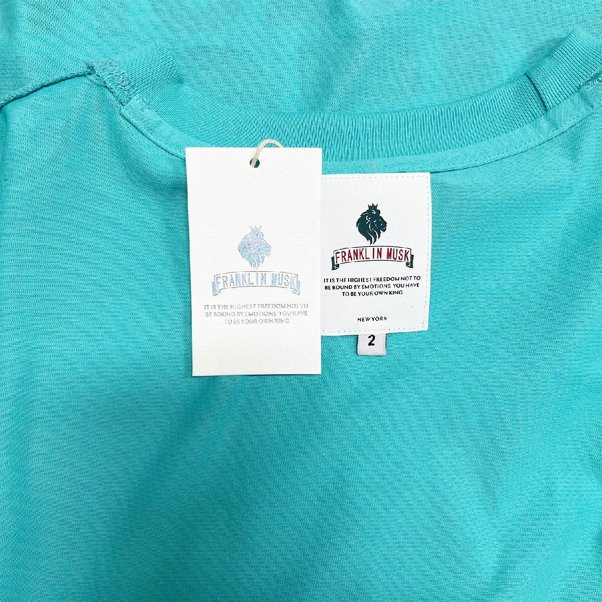 個性 定価2万 FRANKLIN MUSK・アメリカ・ニューヨーク発 半袖Tシャツ コットン100％ 通気 吸汗 グラデーション カットソートップス サイズ3_画像10