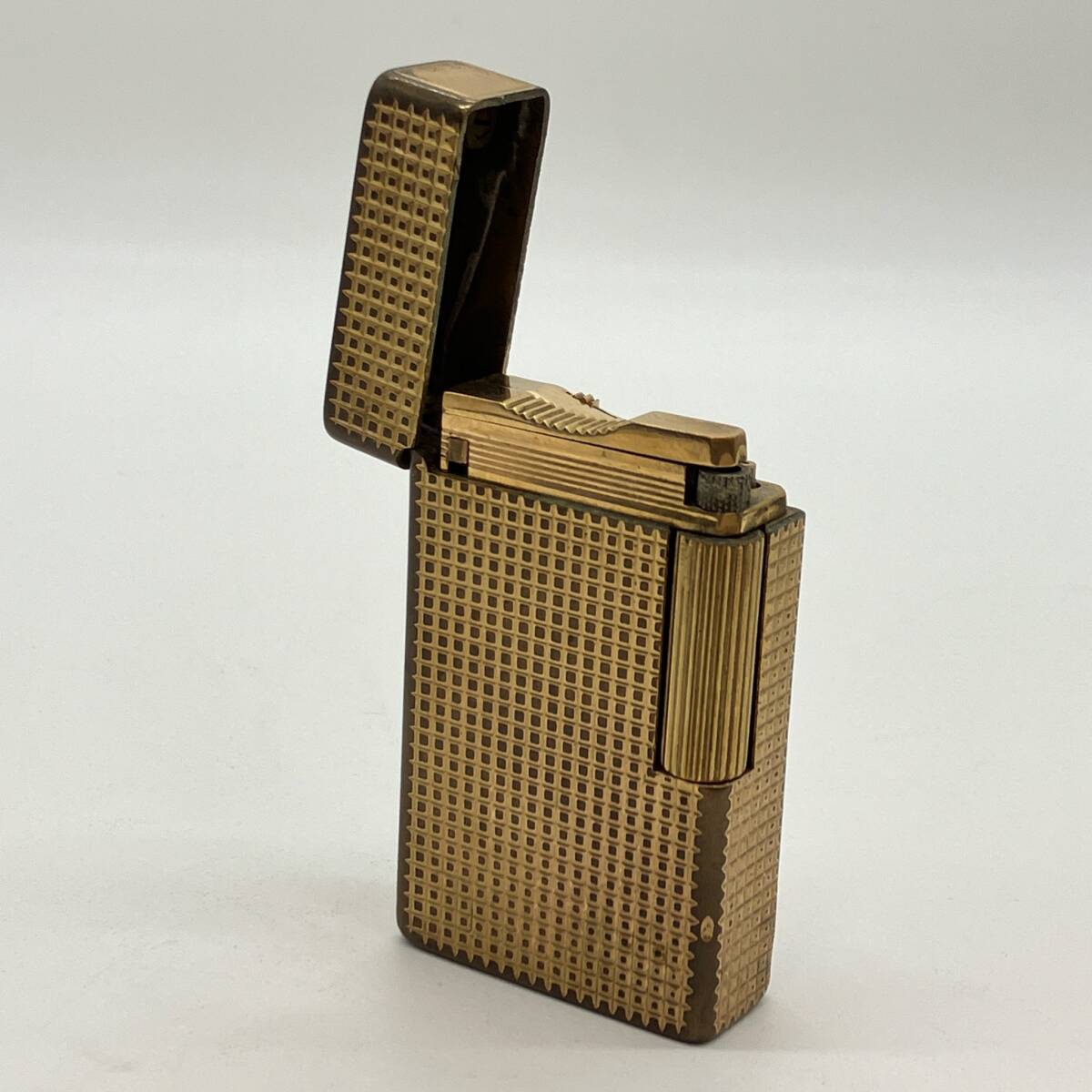 #2673 中古ガスライター S.T.Dupont デュポン GATSBY ゴールドカラー 20μ 喫煙具 火花確認済の画像1