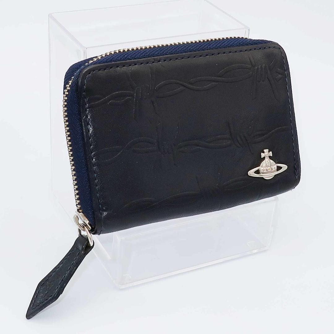正規品 ヴィヴィアンウエストウッド Vivian Westwood 小銭入れ Authentic Mint Black Leather Coin Case_画像1