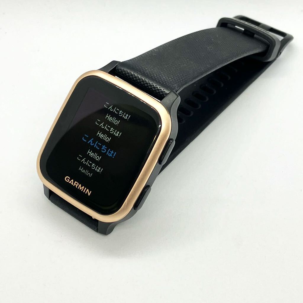 [GARMIN] Garmin smart watch Venu SQ MUSIC operation goods black / rose Gold 
