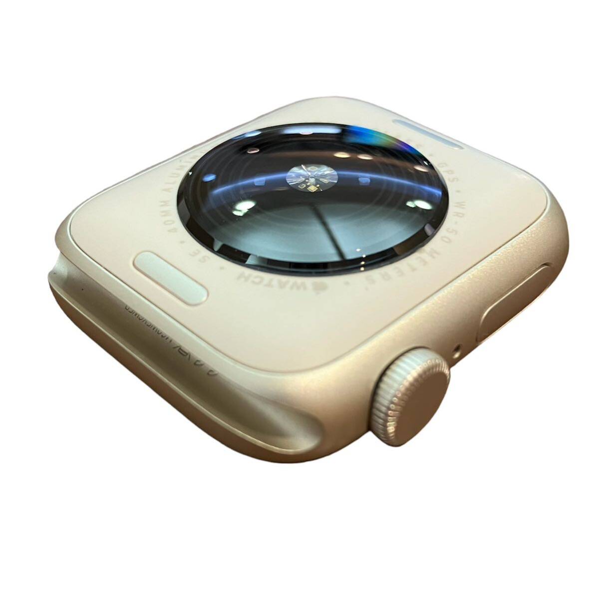 Apple Watch SE 第2世代 GPSモデル アップルウォッチ スターライトアルミケース 40mm MR9V3J A2722 バッテリー最大容量100%の画像5