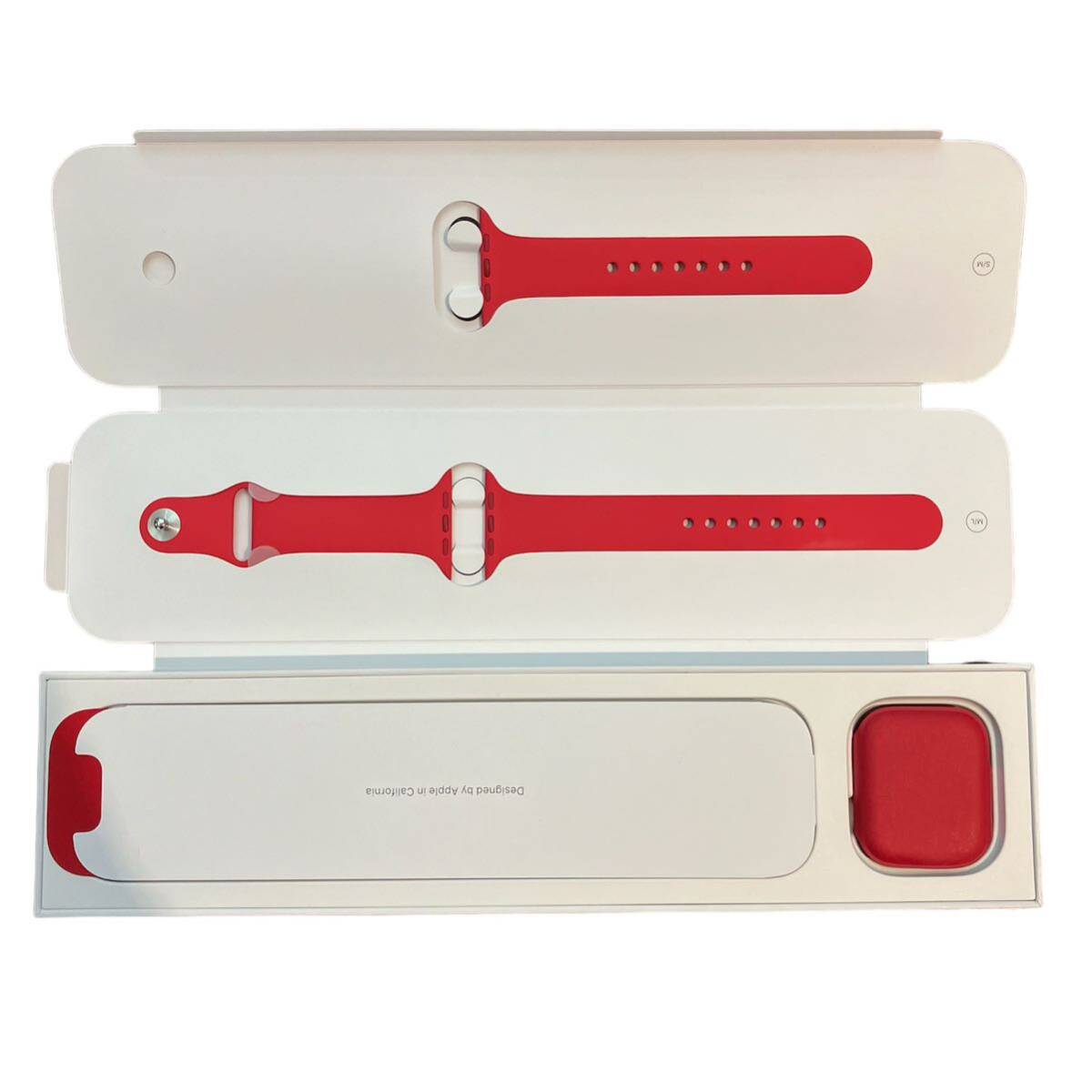 Apple Watch Series 8 45mm red sports band GPS модель A2771 MNP43J аккумулятор самый большая вместимость 100%