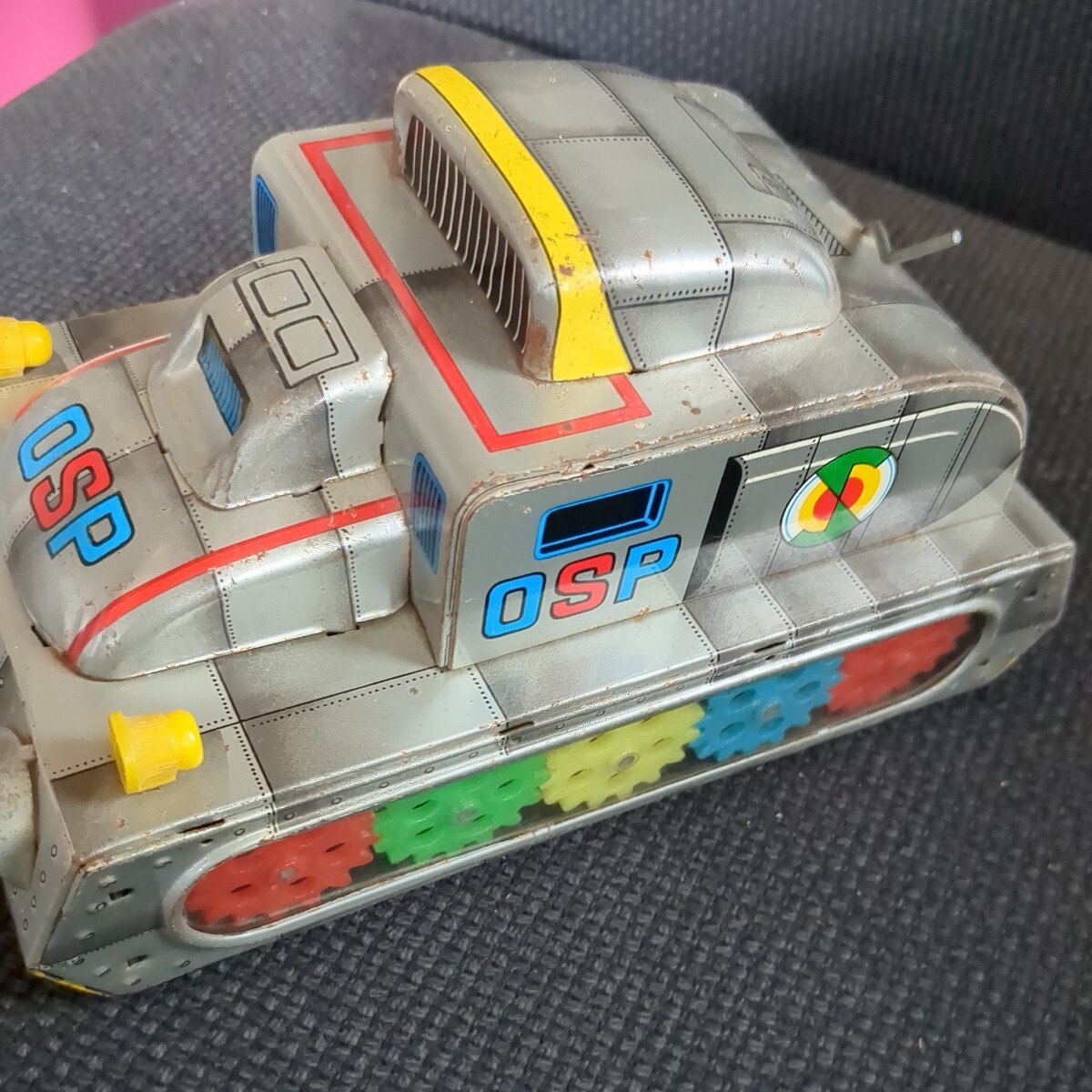  three . made in Japan outer Space Patrol tanker (OUTER SPACE PATROL) tin plate toy Showa Retro that time thing 