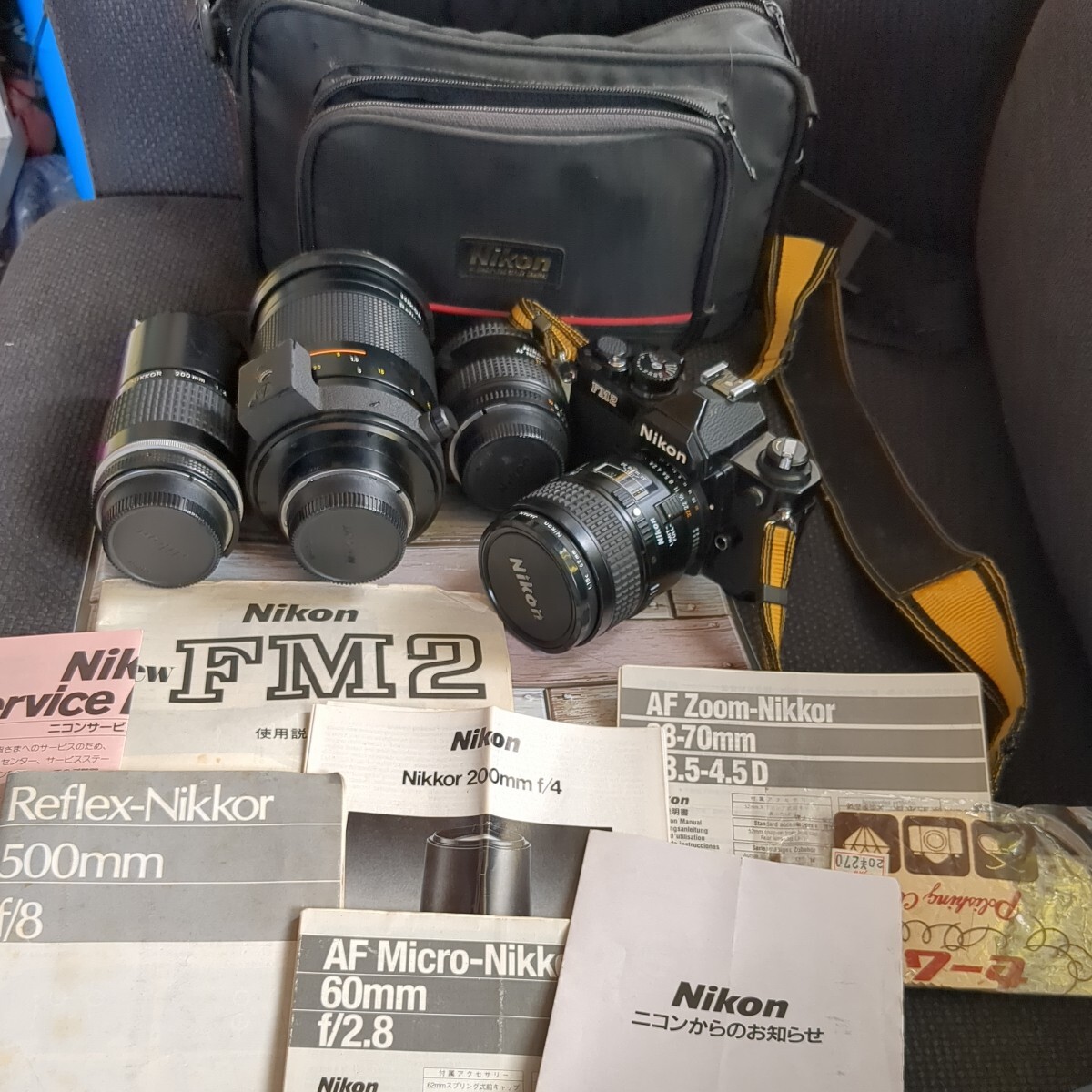Nikon ニコン カメラ FM2 NIKON ニコンReflex-NIKKOR 500mm 1:8ミラーレンズ HN-27 AF NIKKOR 28-70mm NIKKOR 200mm オールドレンズの画像1
