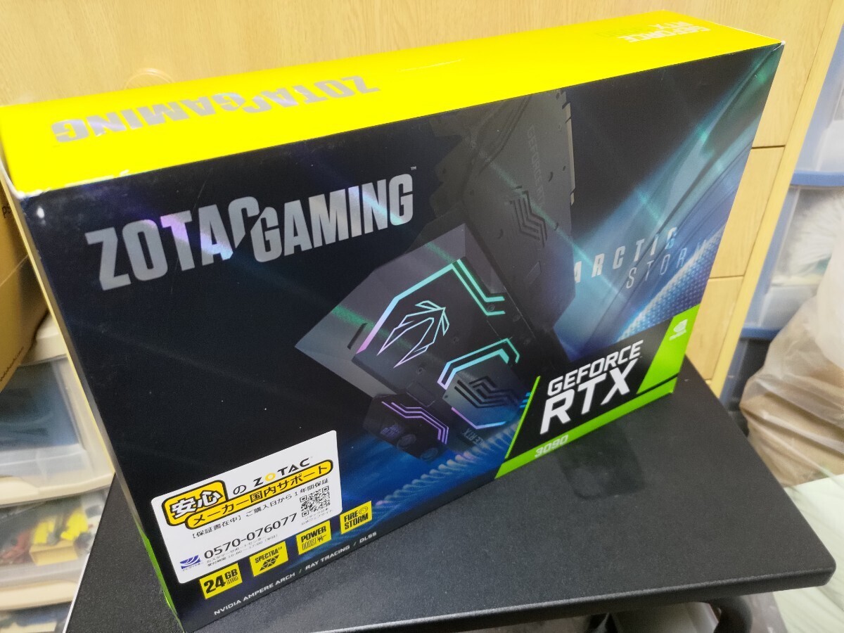 PC グラフィックボード ZOTAC RTX3090 ARCTIC STORM 動作未確認品 水冷の画像1