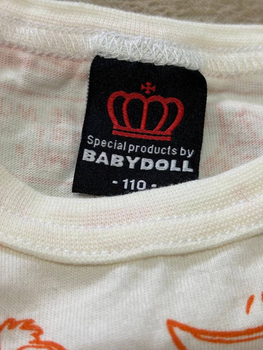 BABYDOLL チップとデール 半袖 Tシャツ トップス  ディズニー 総柄 110