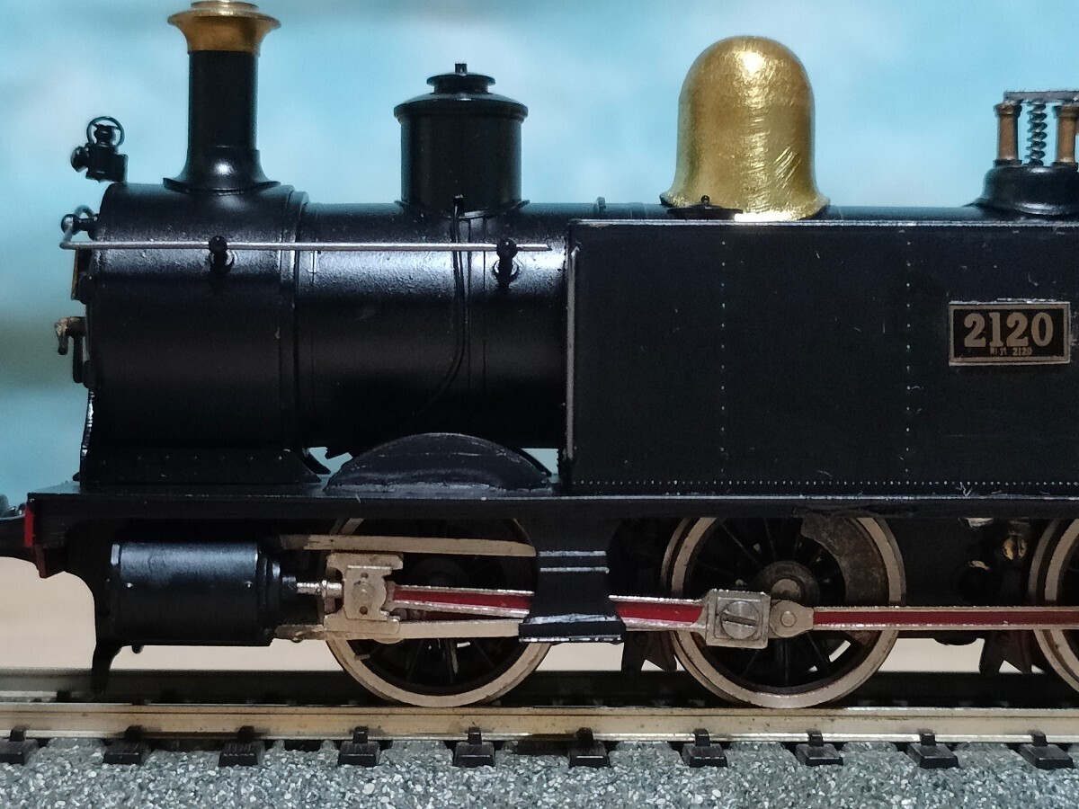  珊瑚 2120 B6 明治・大正・昭和 完成品 動力装置整備点検済 訳あり 戦前形HOゲージ 1/80 SANGO 真鍮製 古典蒸気機関車の画像9