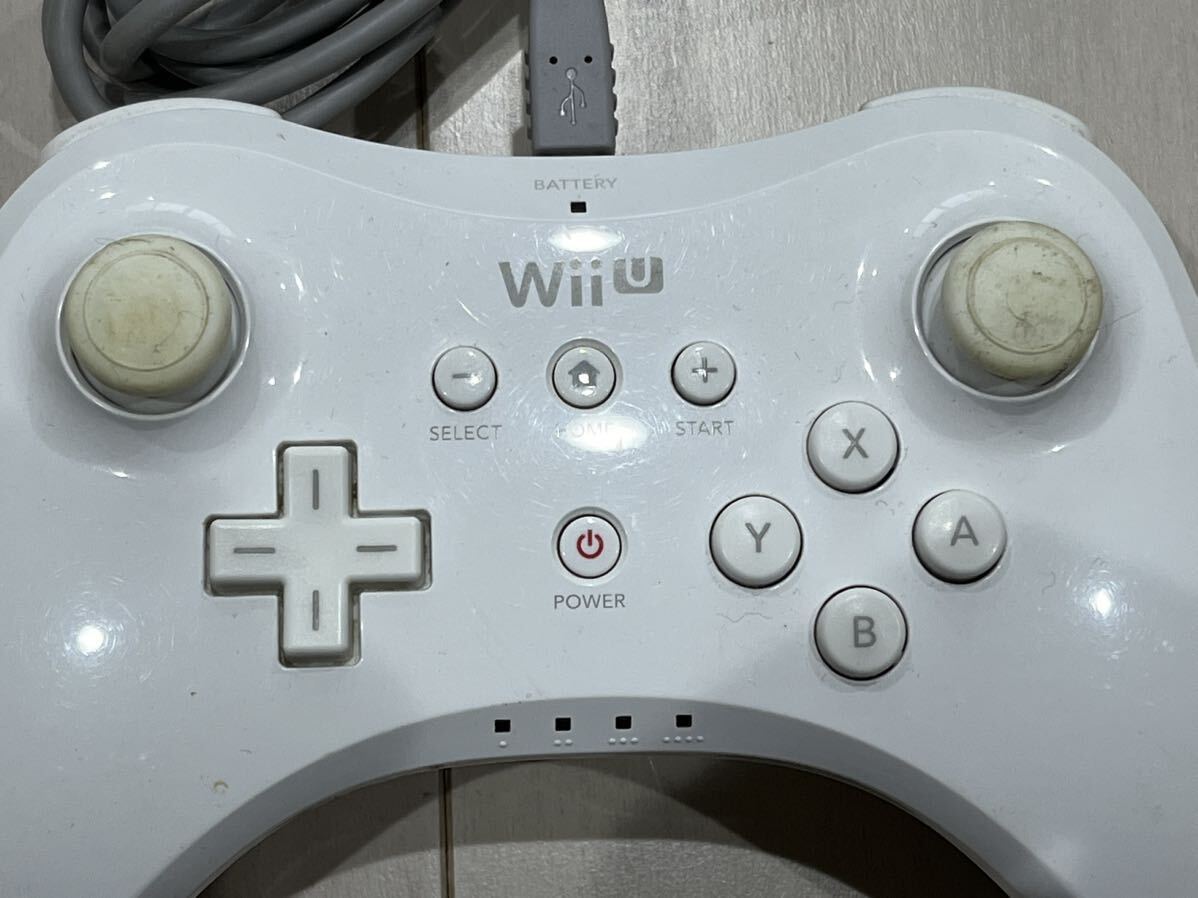 1円スタート 任天堂 WiiU PROコントローラー ホワイト プロコン Nintendo ニンテンドー Wii U WUP-005の画像5