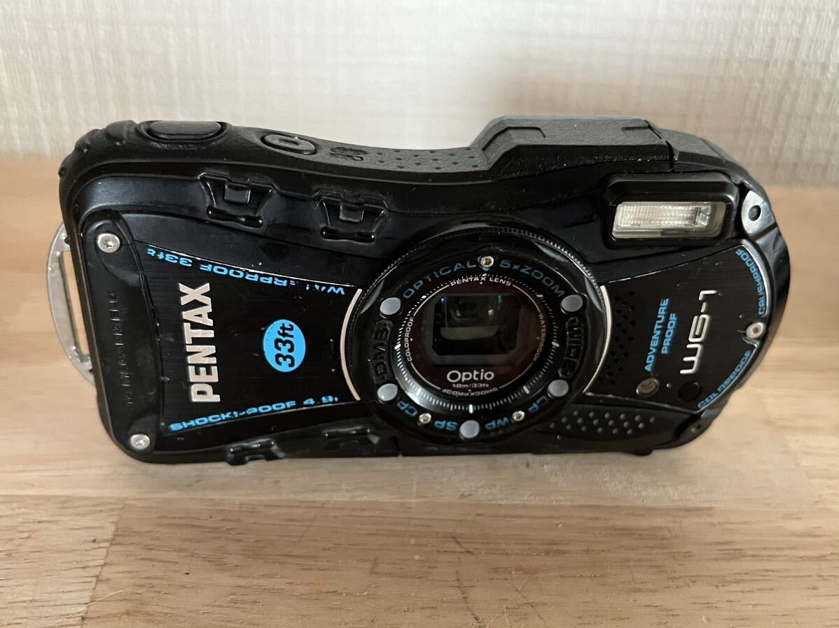 1円スタート PENTAX ペンタックス コンパクトデジタルカメラ WG-1 WG-Ⅱ デジカメ 充電器付き 2つまとめ 通電確認済みの画像2
