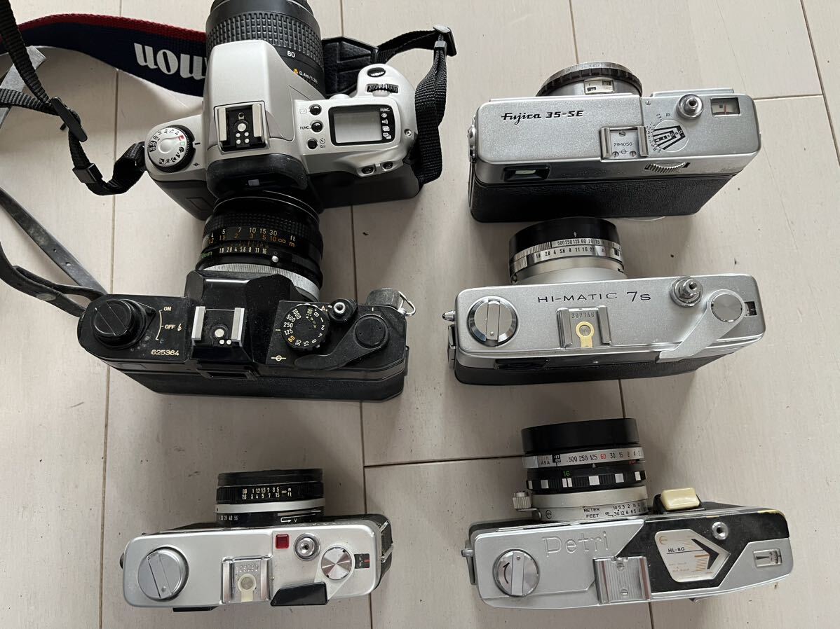 ●1円スタート カメラ6点まとめ フィルムカメラ Canon MINOLTA Fujica Petri EOS KISS FTb 7s 35-SEの画像5