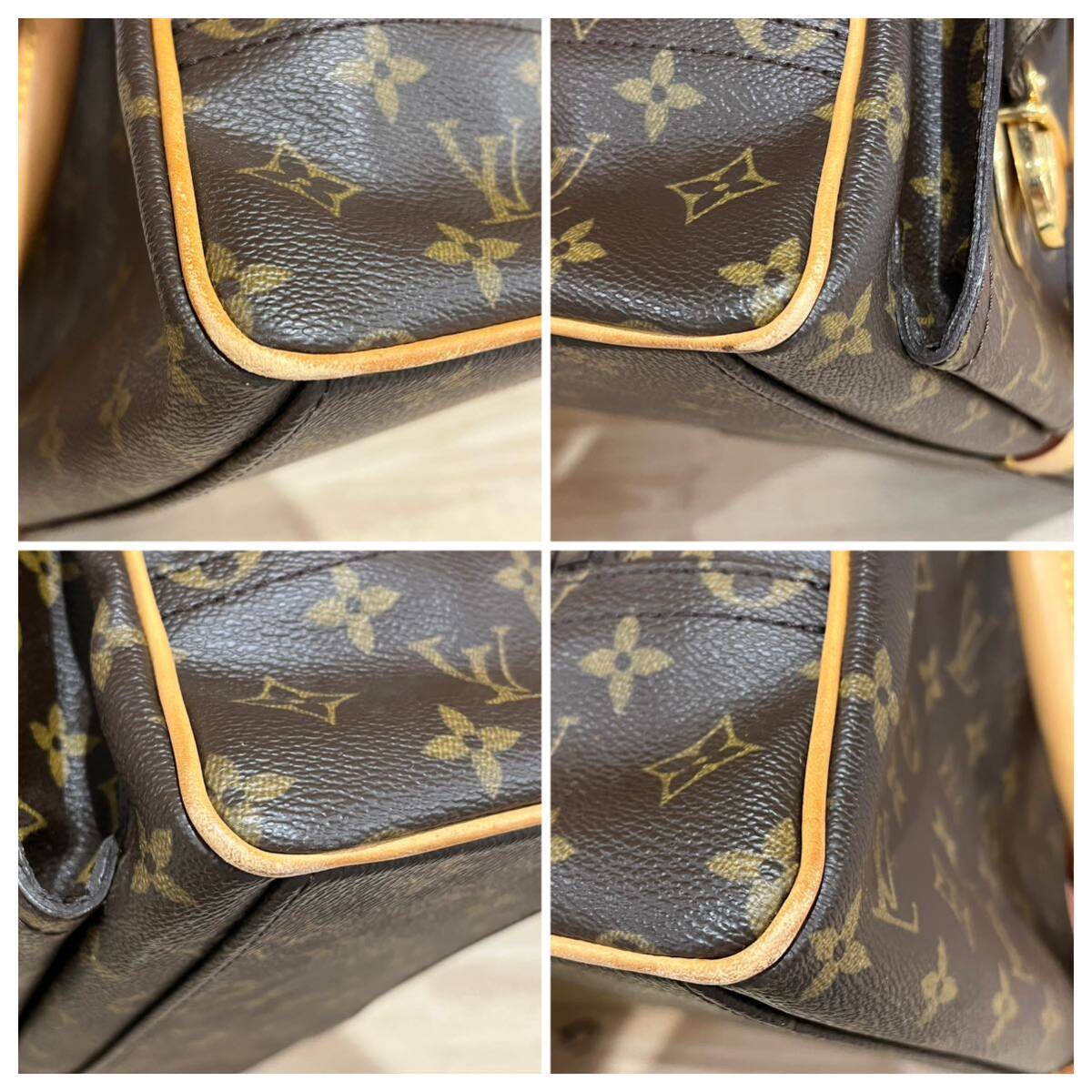 1円スタート LOUIS VUITTON ルイヴィトン マンハッタンGM モノグラム ハンドバッグ 肩掛け M40025 レディース ブラウン LV 中古 美品の画像5