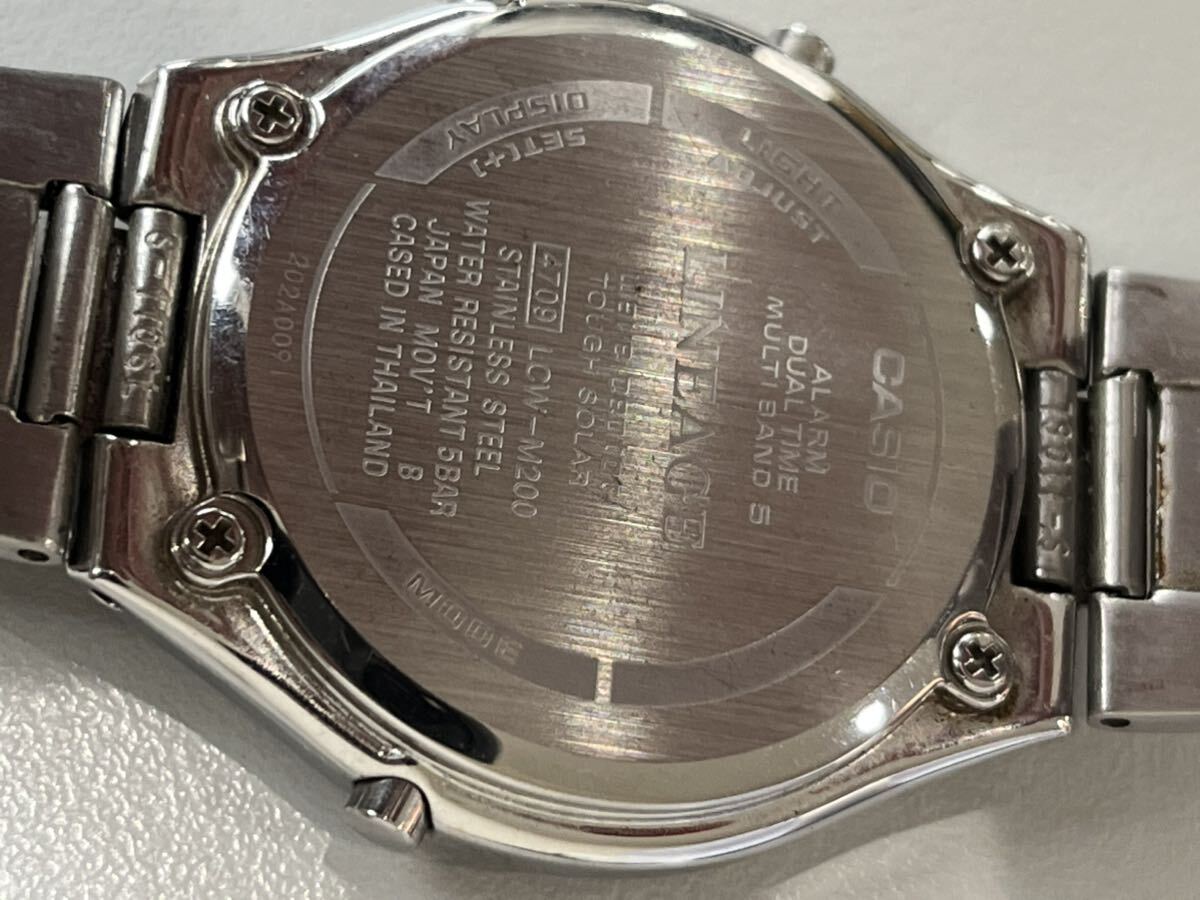 1円スタート CASIO カシオ メンズ 腕時計 waveceptor ウェーブセプター LCW-M200 LINEAGE 電波ソーラー 稼働品_画像5