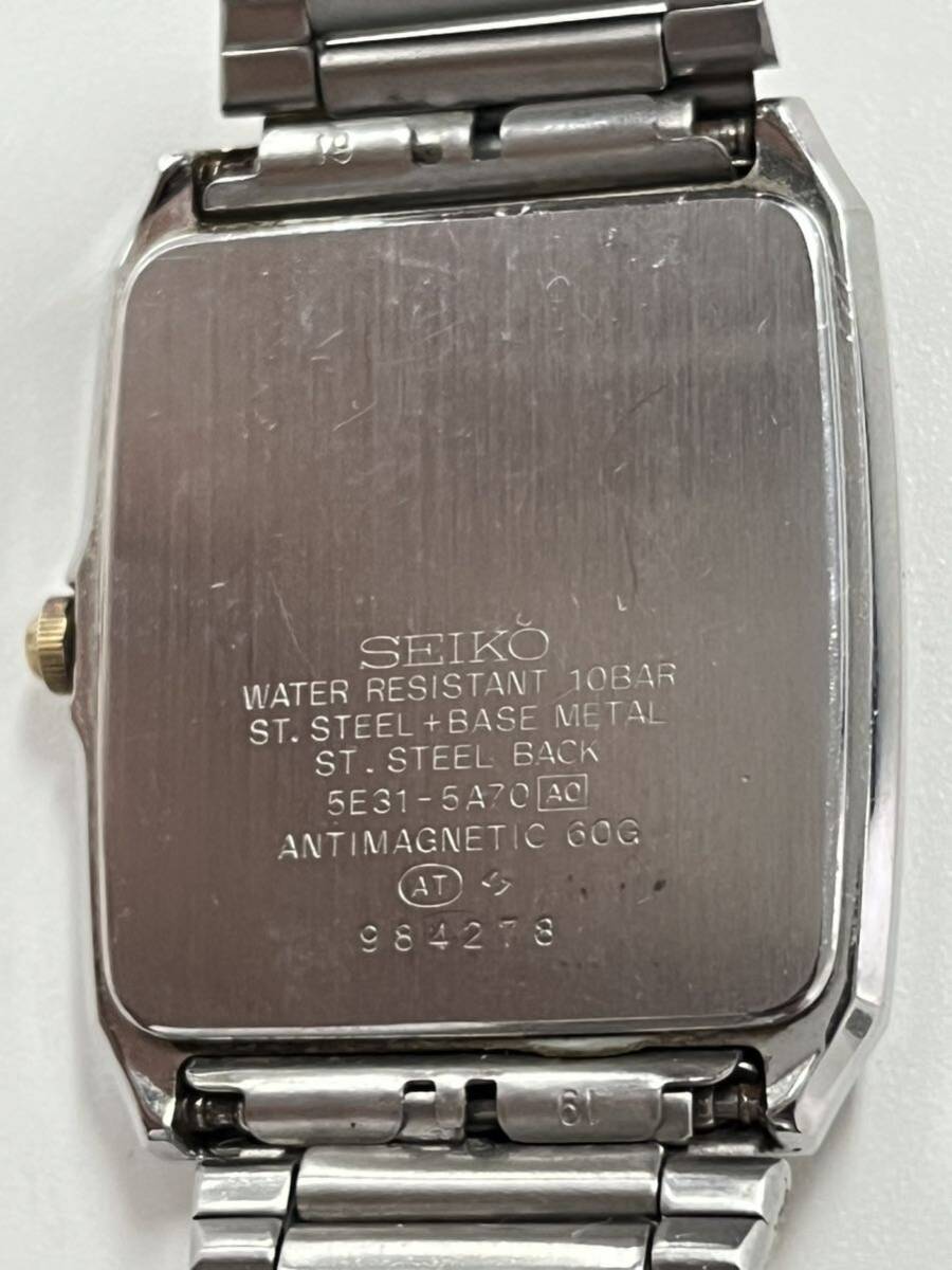 1円スタート SEIKO セイコー 腕時計 session HIGH STANDARD VERSION 5E31-5A70 クォーツ メンズ 白文字盤 セッションの画像5
