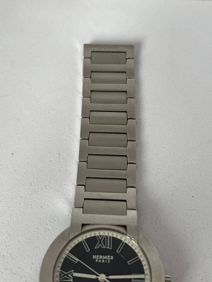 1円スタート HERMES エルメス ノマード N01.710 クォーツ メンズ デイト ローマンダイヤル アンティーク 腕時計の画像5
