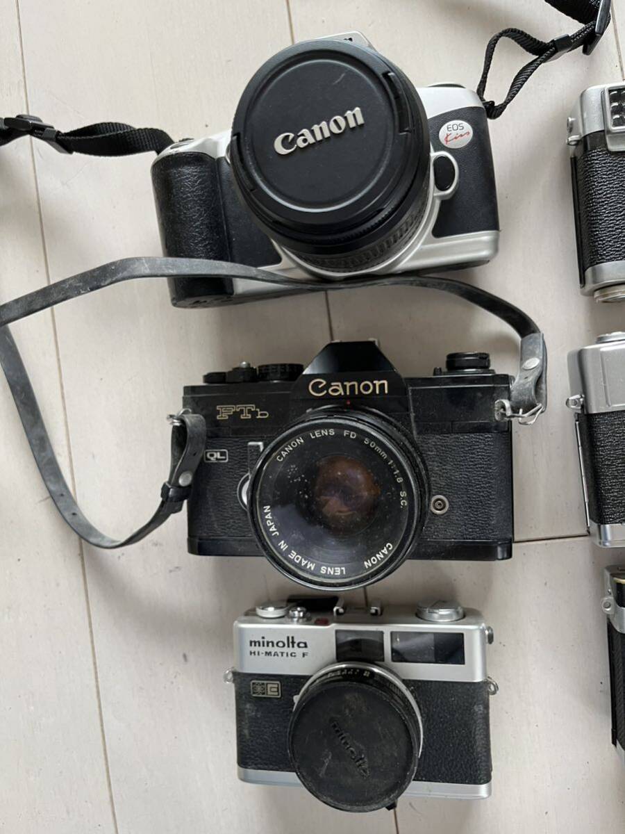 ●1円スタート カメラ6点まとめ フィルムカメラ Canon MINOLTA Fujica Petri EOS KISS FTb 7s 35-SEの画像2