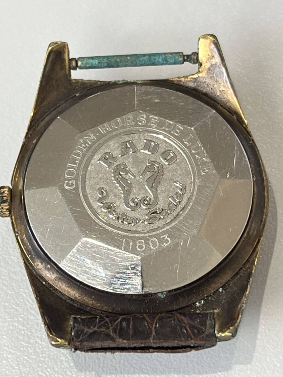 1円スタート RADO Golden Horse メンズ 腕時計 自動巻き ラドー ゴールデンホース ゴールド 57石 デイト フェイスのみ_画像4