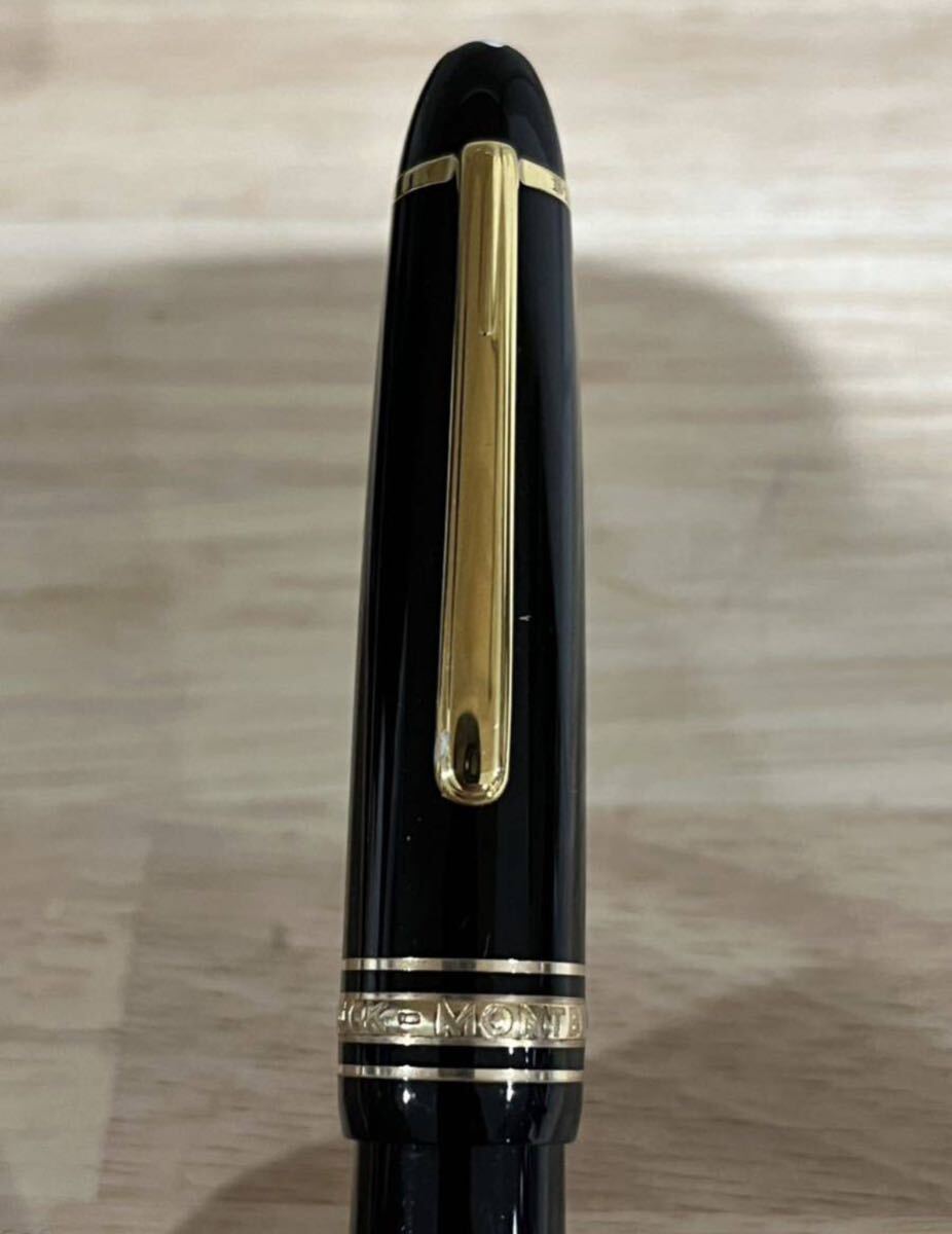 1円スタート 万年筆 MONTBLANC モンブラン マイスターシュテュック MEISTERSTUCK 黒 ブラック ゴールド 14K_画像4