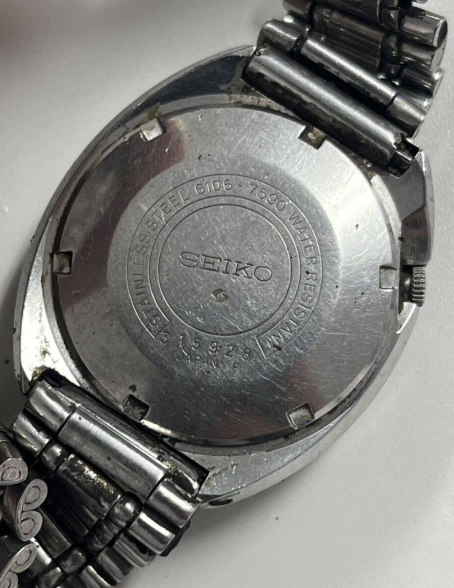 1円スタート SEIKO5 セイコー5 セイコーファイブ 腕時計 メンズ ACTUS アクタス 6106-7590 自動巻き デイデイト23石 カットガラス 稼働品 _画像5