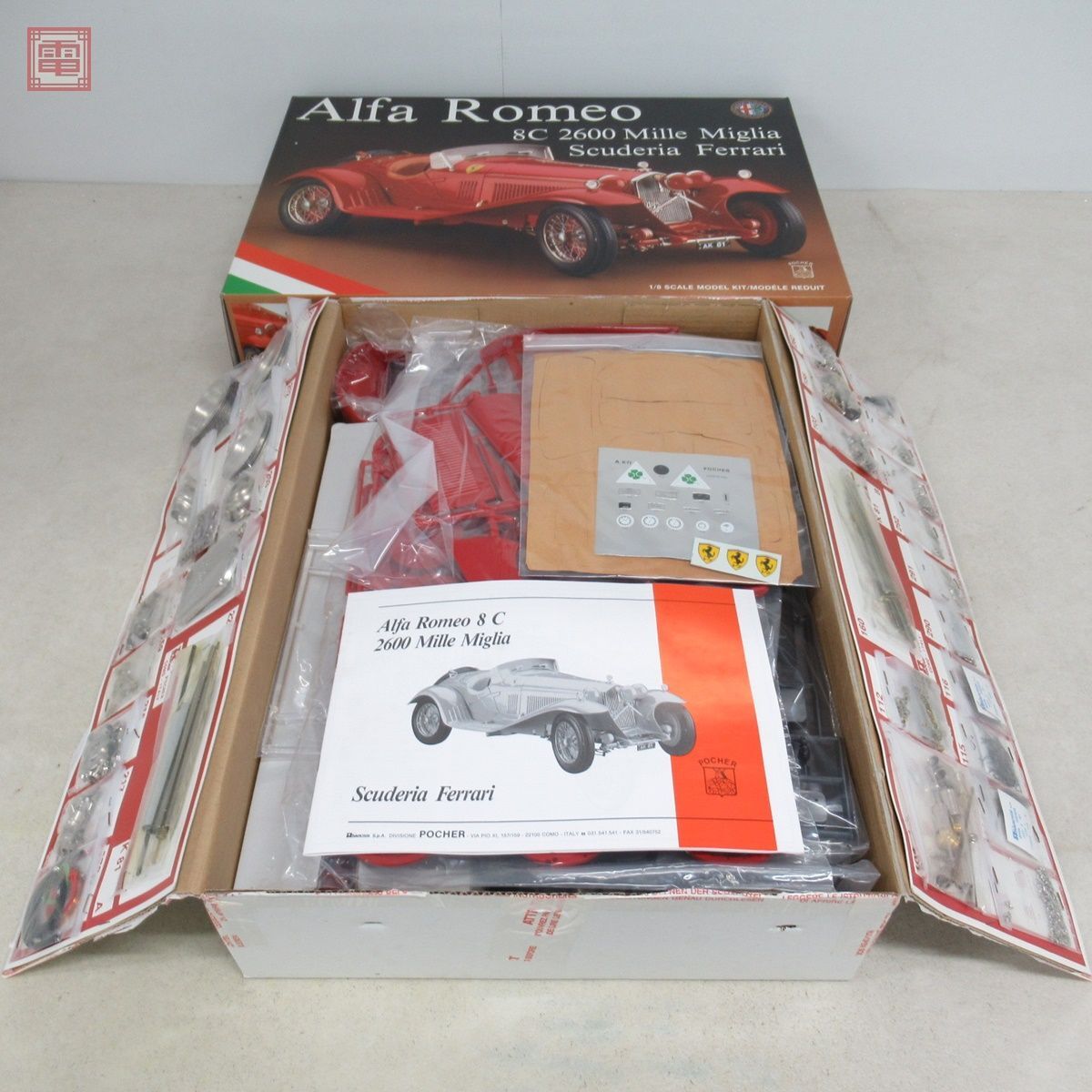 未組立 ポケール 1/8 アルファロメオ 8C 2600 ミッレ ミリア スクーデリア フェラーリ POCHER Alfa Romeo【40の画像1