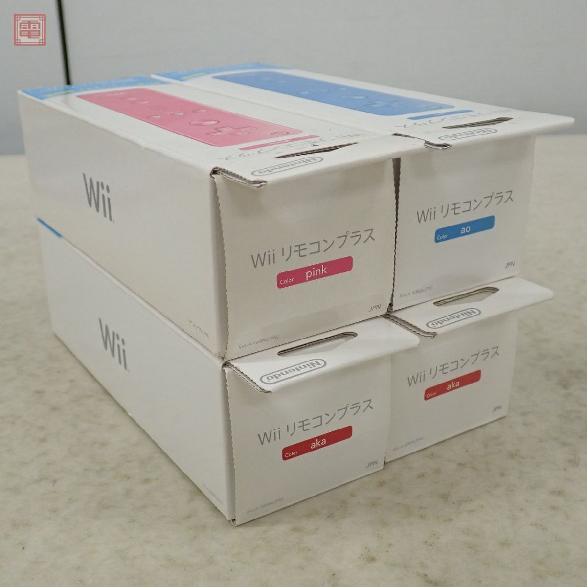 Wii リモコンプラス コントローラ RVL-036 アカ/アオ/ピンク まとめて 4個セット ニンテンドー 任天堂 Nintendo 箱説付【20の画像9