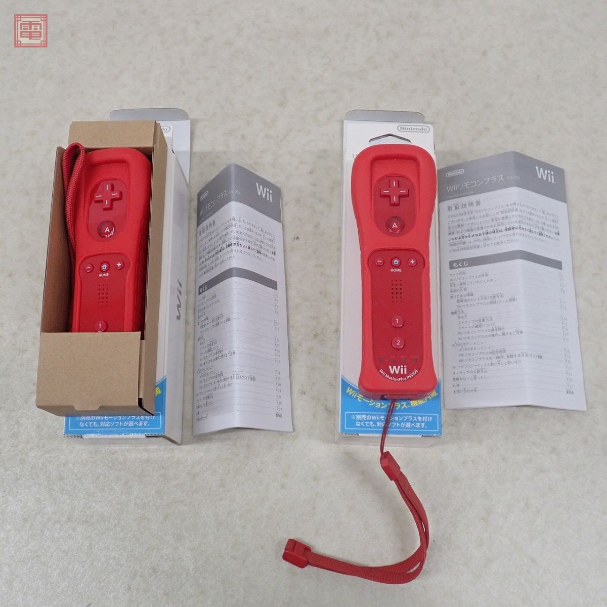 Wii リモコンプラス コントローラ RVL-036 アカ/アオ/ピンク まとめて 4個セット ニンテンドー 任天堂 Nintendo 箱説付【20の画像3