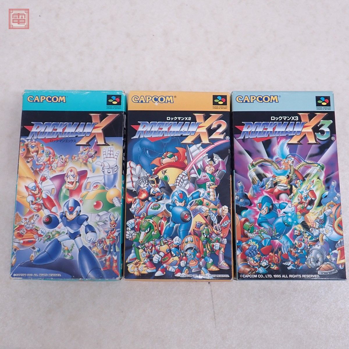 日本に 3本セット まとめて X/2/3 ROCKMAN ロックマンエックス/2/3 スーパーファミコン SFC 動作保証品 1円〜 カプコン 箱説付【10 CAPCOM アクション