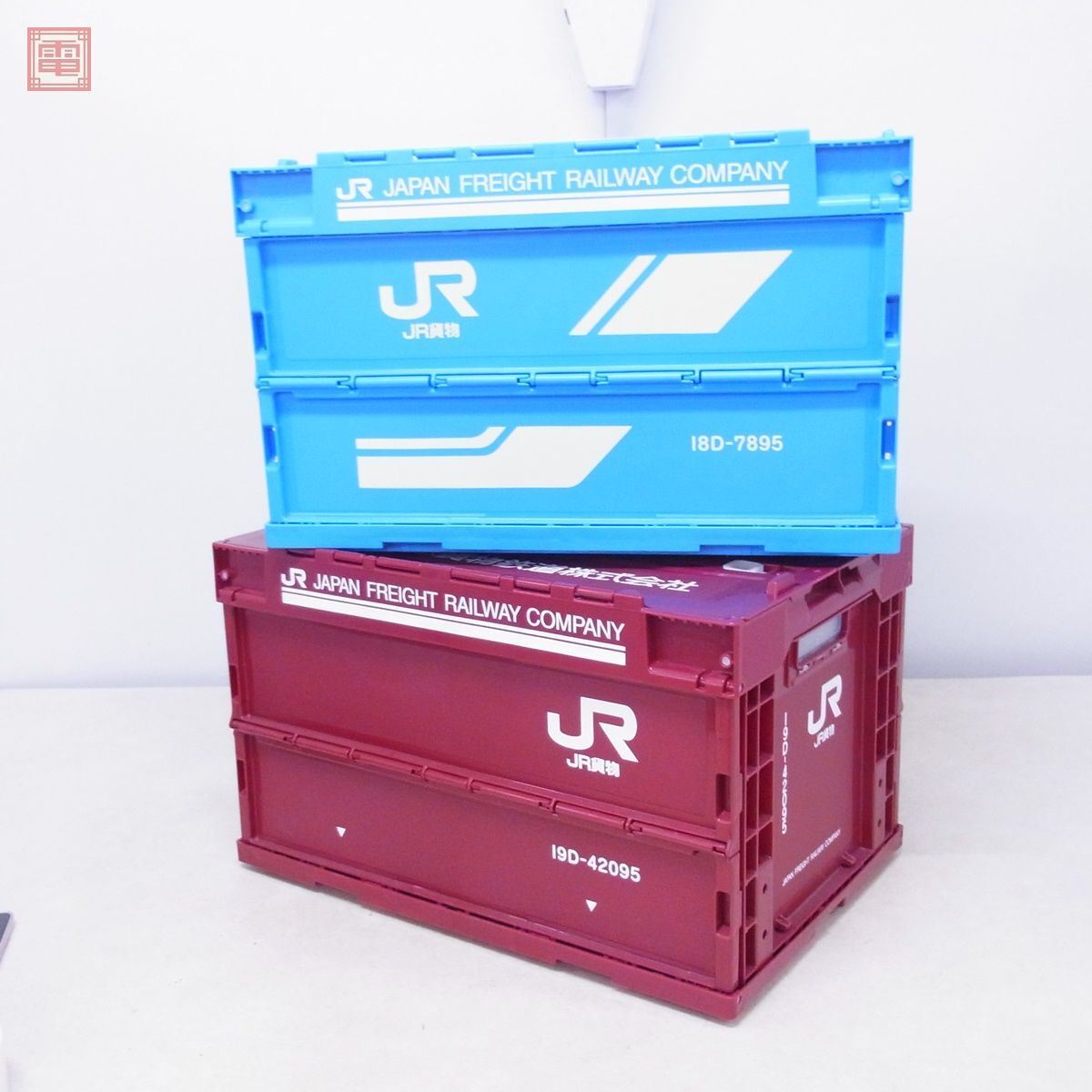 JR貨物 折りたたみコンテナ D19/D18 まとめて2個セット 折りコン 電車グッズ 収納BOX【40の画像1