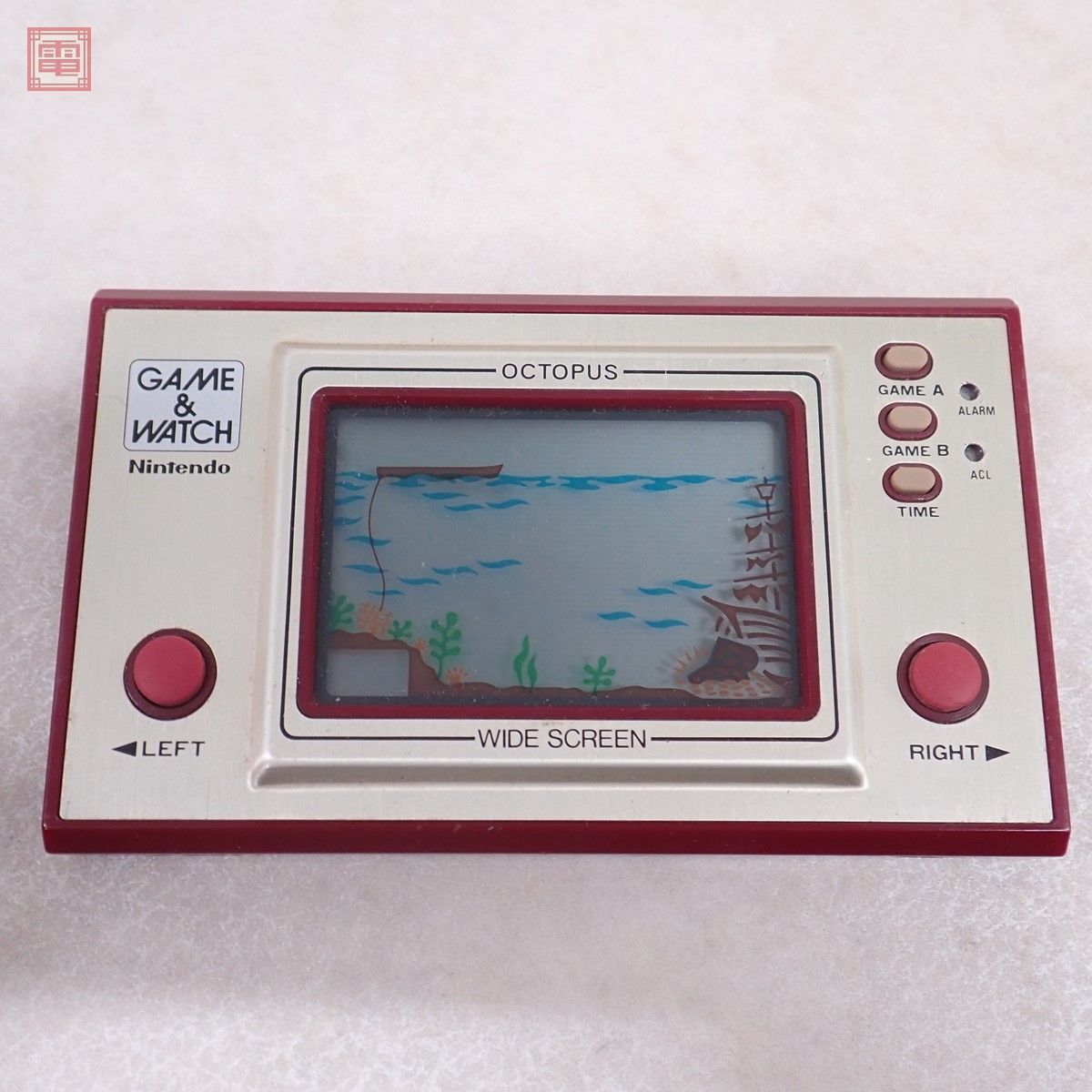 動作品 電子LSI ゲーム&ウオッチ オクトパス OCTOPUS OC-22 WIDE SCREEN GAME&WATCH Nintendo ニンテンドー 任天堂 取説付【10