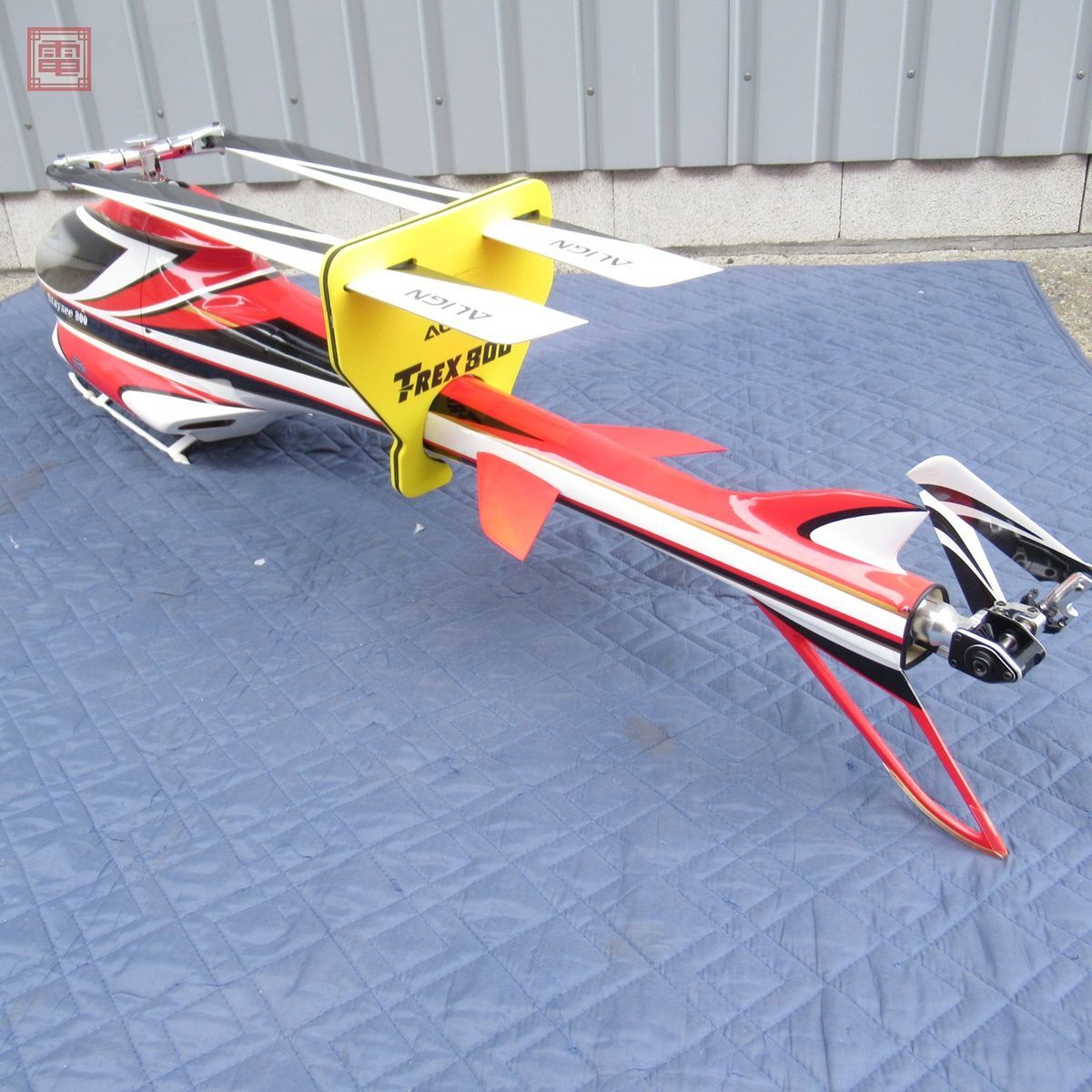 引取限定 ステイシー 800 全長約160cm モーター/サーボ/ジャイロ/受信機 搭載 電動RC ラジコン ヘリコプター 動作未確認 現状品【HT