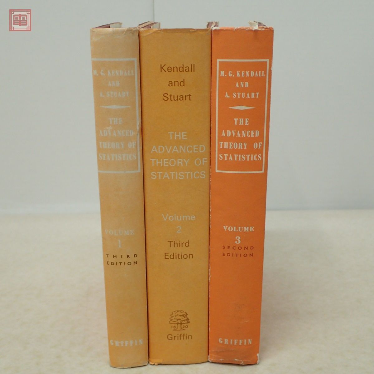 洋書 高度な統計理論 M.G.ケンダル A.スチュアート Vol.1〜3 計3冊セット グリフィン 分布理論/推論と関係/統計と分析、時系列【20