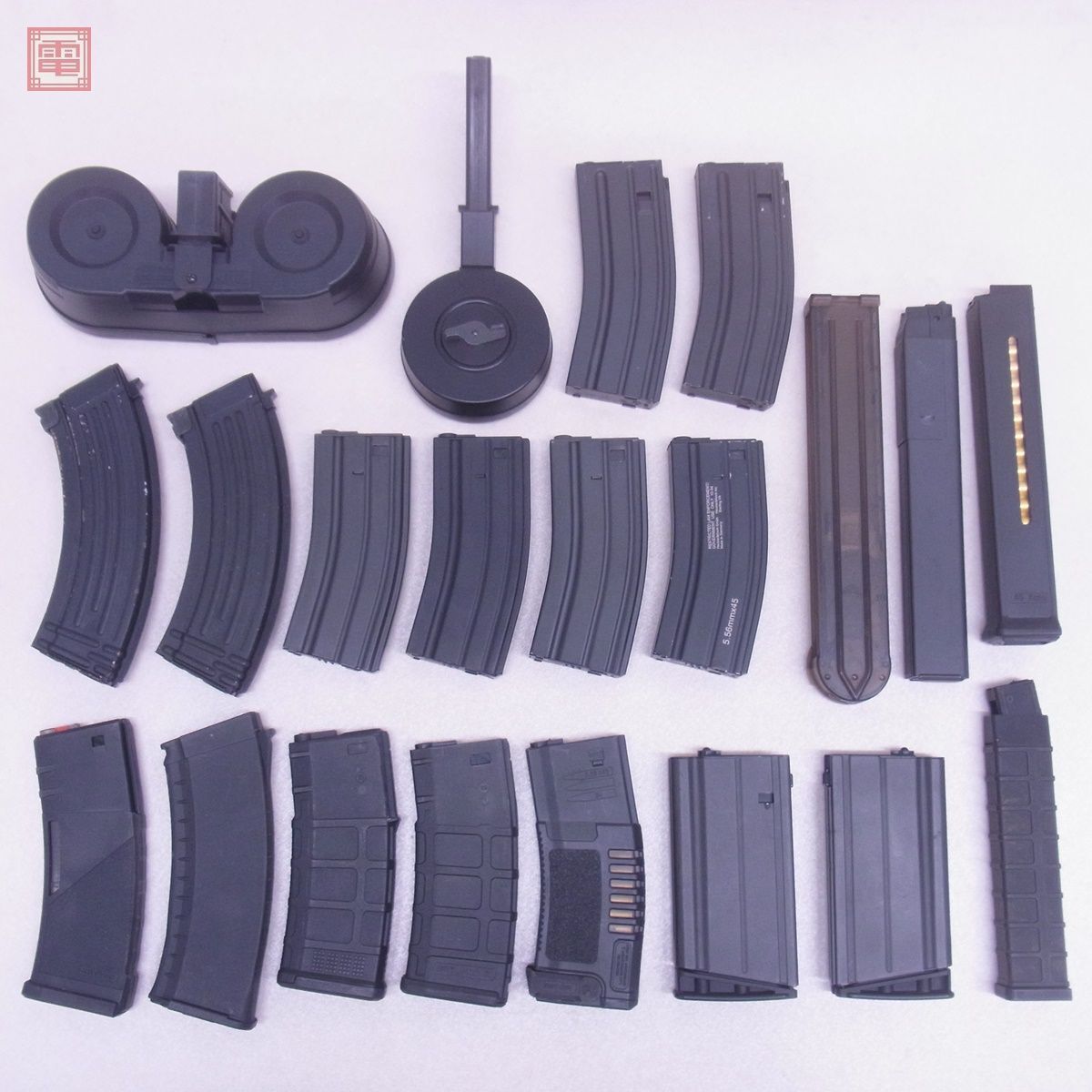  Tokyo Marui etc. electric gun for magazine drum magazine summarize total 21 point large amount set M4 series AK series P-90 etc. Junk [20