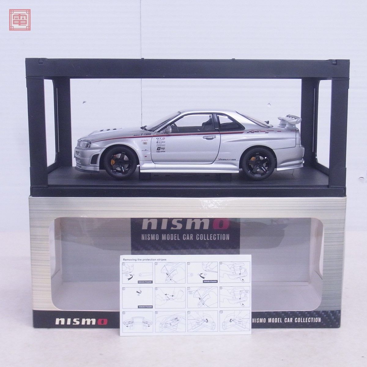 オートアート 1/18 ニッサン スカイライン R34 GTR ニスモ Zチューン バージョン 2001 シルバー No.80180B AUTOart NISSAN SKYLINE【20の画像1