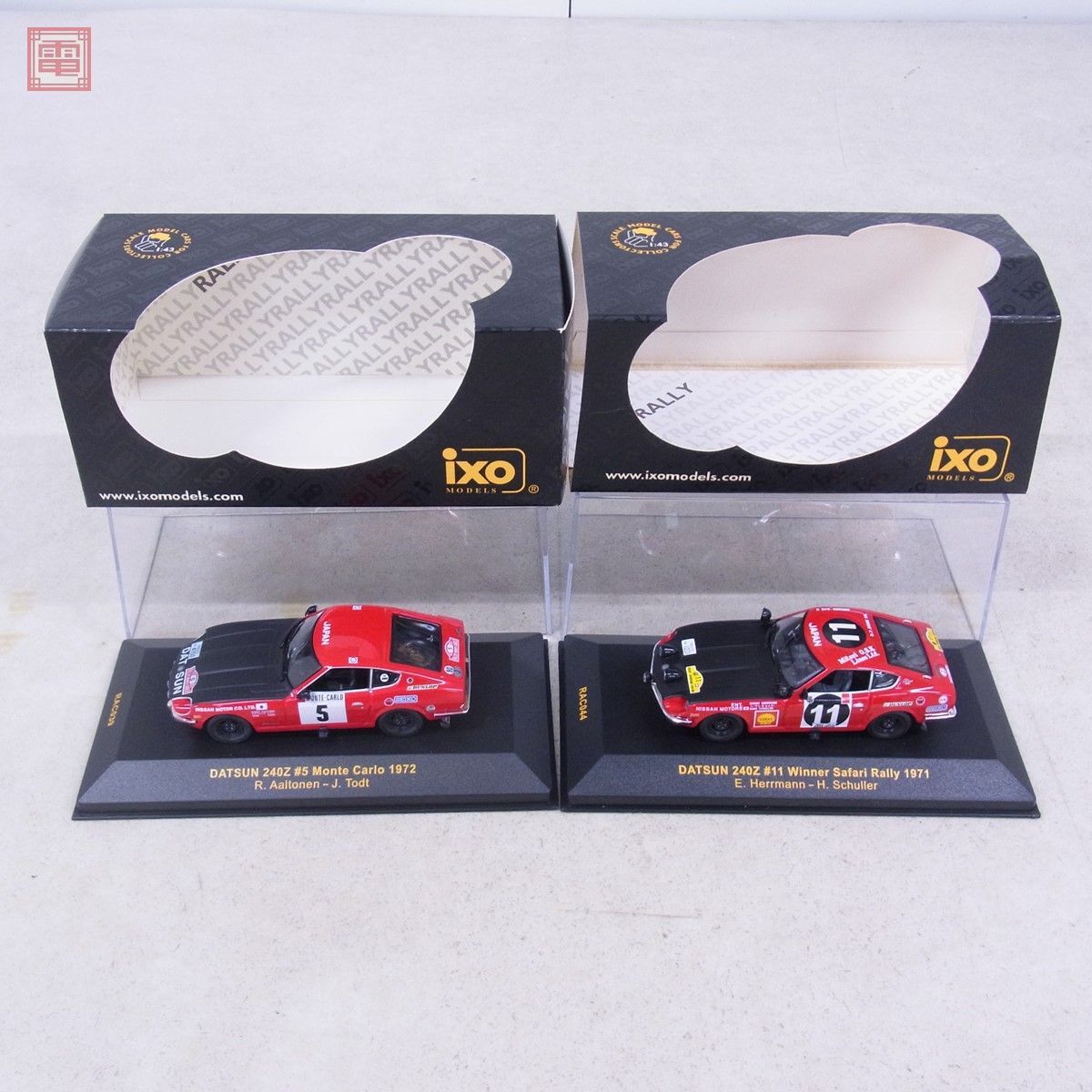 イクソ 1/43 ダットサン 240Z #5 M.C.1972/ダットサン 240Z #11 サファリラリー 優勝車 1971 計2台セット ixo Datsun【10の画像1