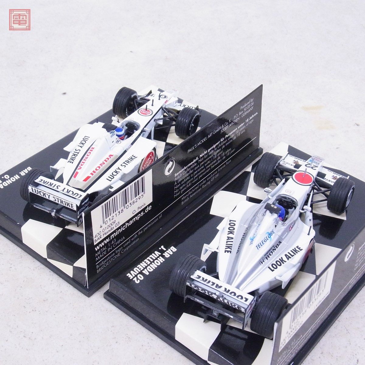 PMA 1/43 ウイリアムズ ルノー FW16+マクラーレン メルセデス MP4/15+BAR ホンダ 02+03 まとめて4台セット ミニチャンプス MINICHAMPS【10の画像7