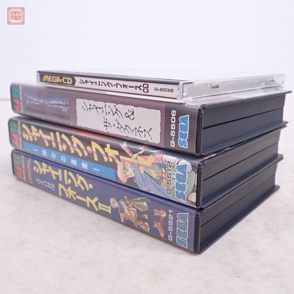 MD/MCD Mega Drive mega CD shining & The *daknes/ shining * force /II/ shining * force CD 4 point set box opinion attaching SEGA[10