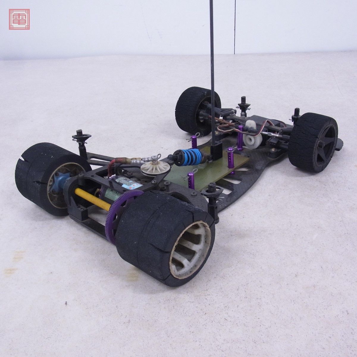 hpi 1/10 電動RC RS10 シャーシ ボディ付き メカ搭載 動作未確認 ジャンク ラジコン 【40の画像7