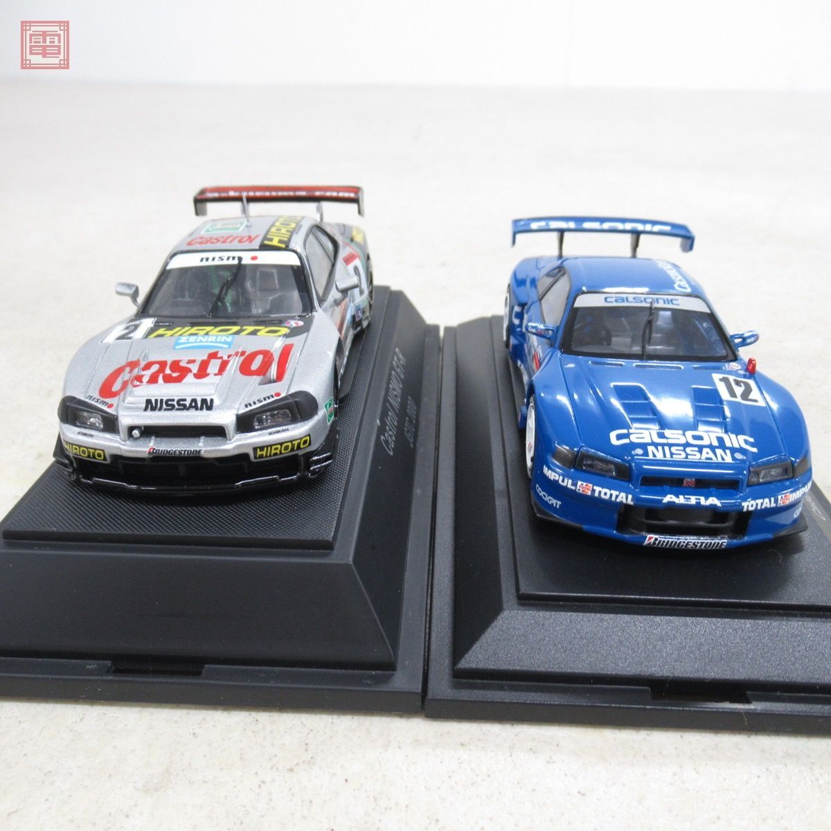 エブロ 1/43 GTR JGTC 2000 カストロール #2/JGTC 2002 カルソニック スカイライン R-32 VQ #12 まとめて2台セット EBBRO【10の画像6