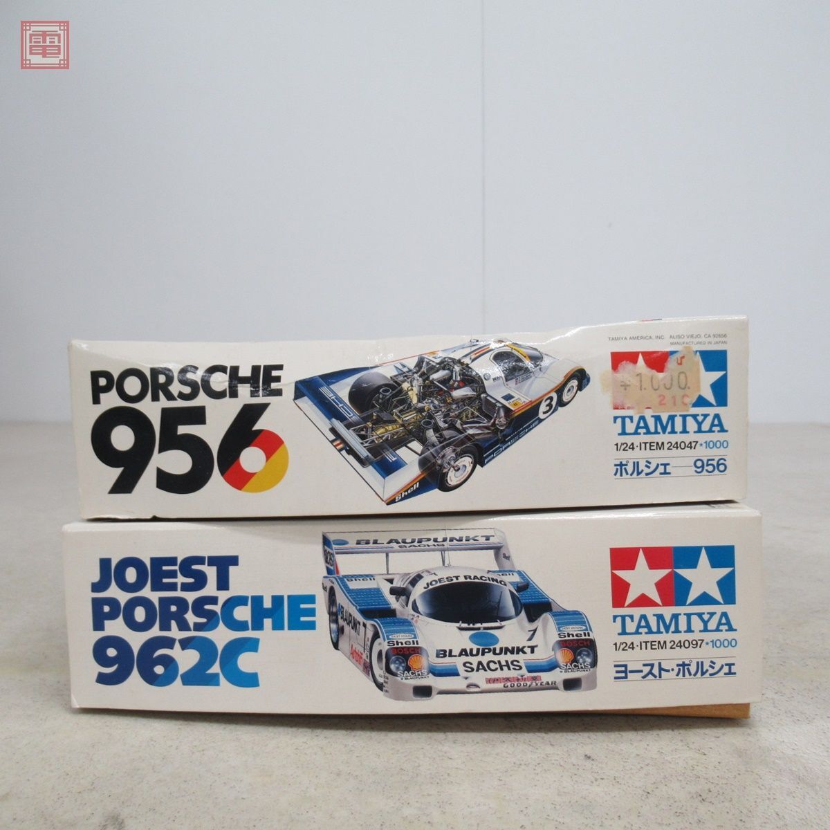 未組立 タミヤ 1/24 ヨースト ポルシェ 962C ITEM 24097/ポルシェ 956 ITEM 24047 計2点セット TAMIYA PORSCHE【20の画像2