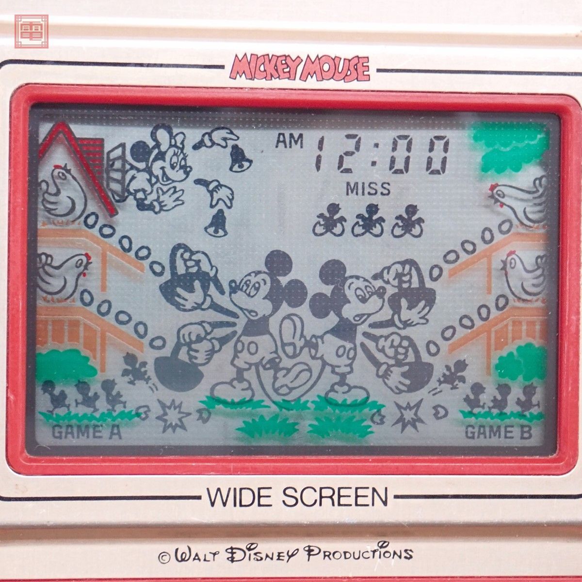 修理品 電子LSI ゲーム＆ウオッチ ミッキーマウス MICKEY MOUSE MC-25 GAME & WATCH 任天堂 Nintendo 箱説付【10