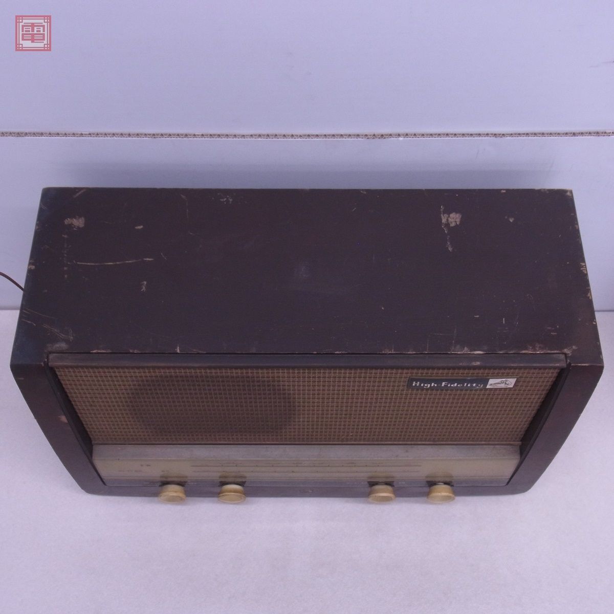 真空管ラジオ Victor ビクター 7A-2700 アンティークラジオ 当時物 通電のみ確認 ジャンク【40の画像7