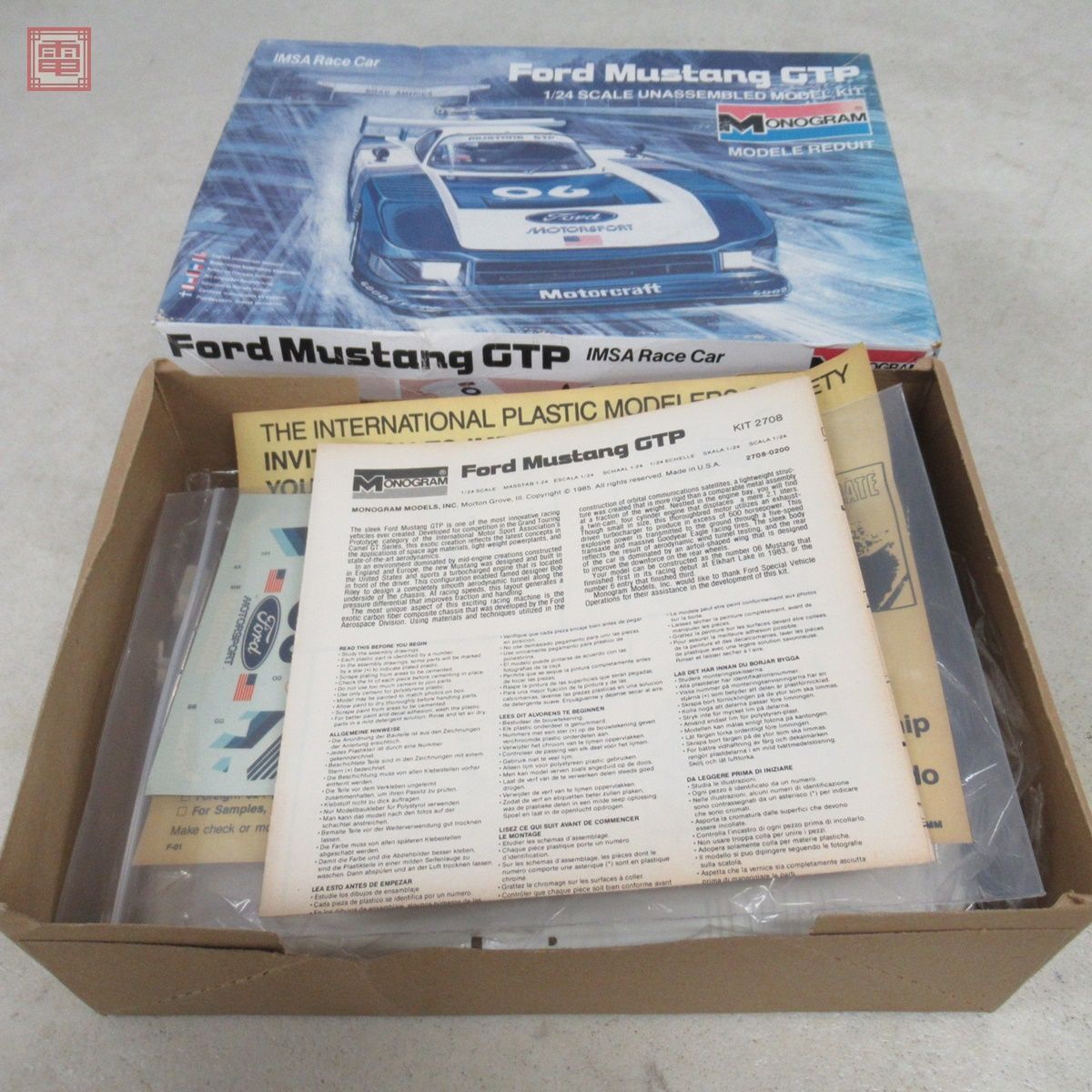 未組立 モノグラム 1/24 フォード マスタング GTP IMSA Race Car MONOGRAM Ford Mustang【20の画像1
