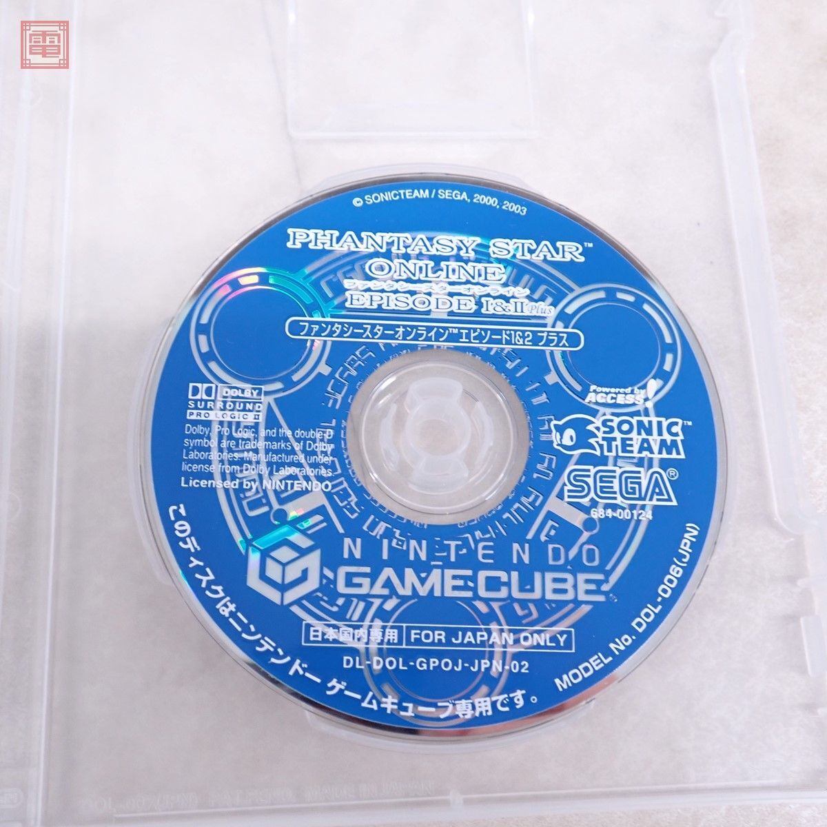 動作保証品 良品 GC ゲームキューブ ファンタシースターオンライン エピソード1&2 プラス PHANTASY STAR ONLINE SEGA 箱説ハガキ付【10の画像3