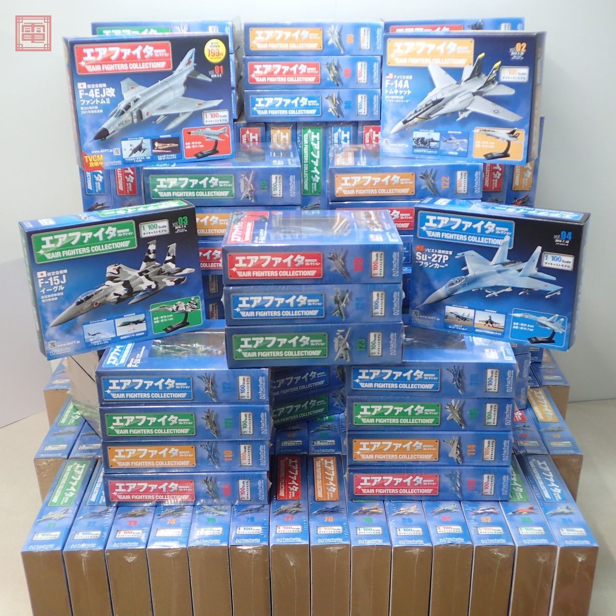 未開封 アシェット 1/100 エアファイター コレクション 全125号揃 F-14A トムキャット/F-2A/F-4EJ改/F-15J イーグル 等 戦闘機 軍用機【SPの画像1