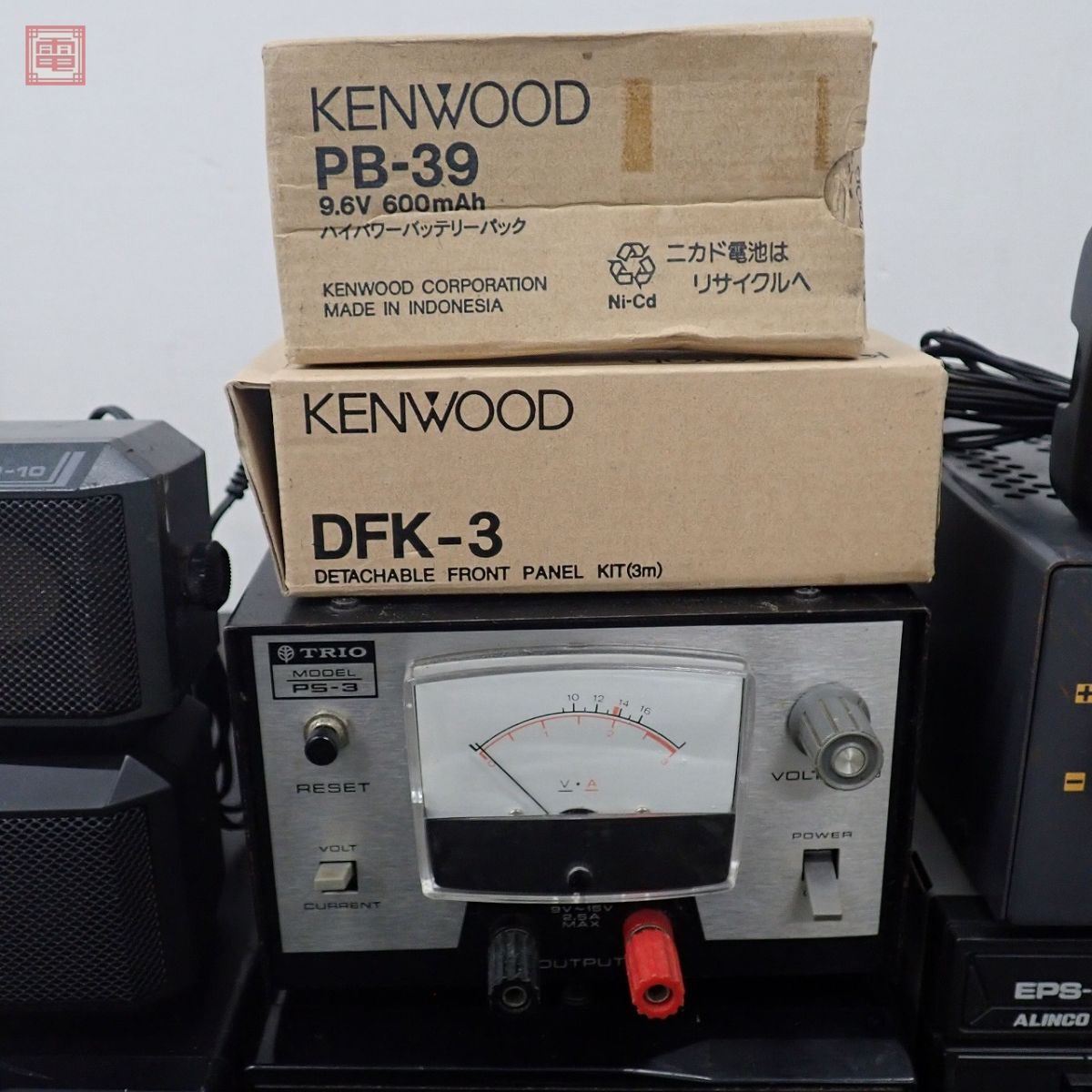  Alinco /ICOM/KENWOOD/DAIWA/COMET etc. transceiver peripherals together large amount set Junk EPS-430/PB-39/SP-10/DM-130MV etc. [BA