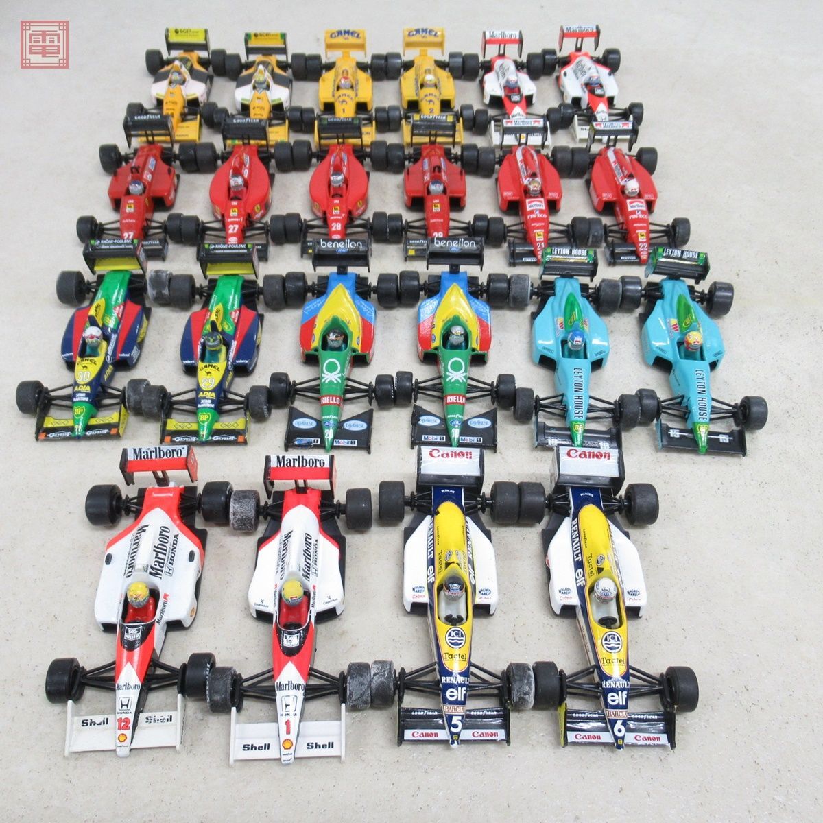 オニキス 1/43 フェラーリ F1-89/ロータス ホンダ 100T/ベネトン フォード B188 他 まとめて22台セット 車体のみ 現状品 ONYX【20の画像1