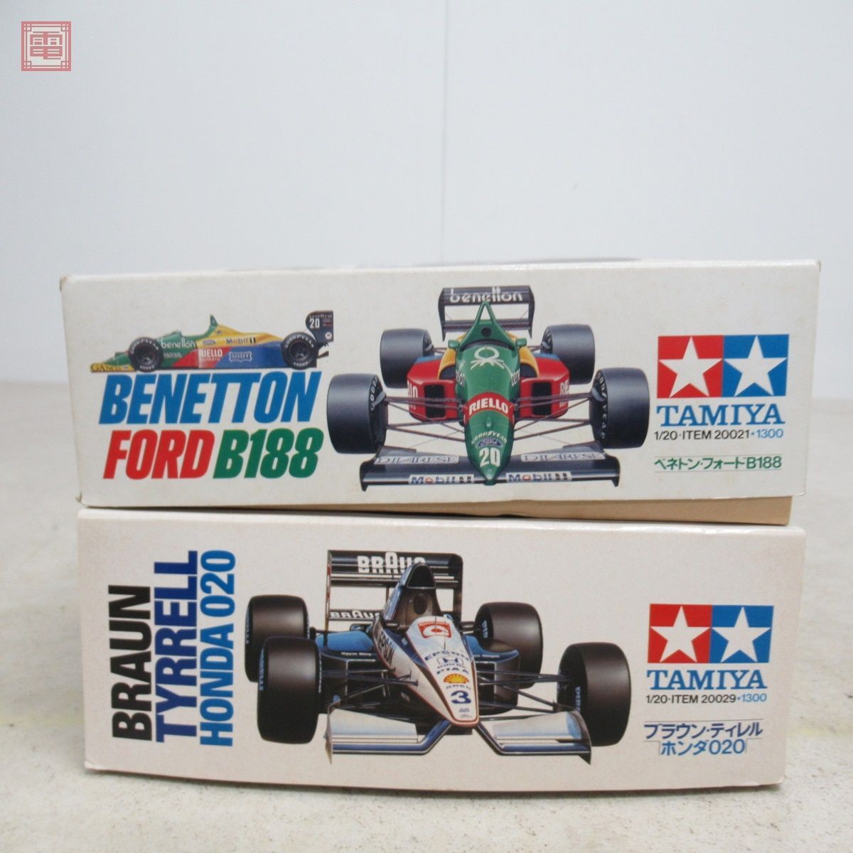 未組立 ブラウン・ティレル ホンダ 020/ベネトン・フォード B188 まとめて2個セット TAMIYA BRAUN TYRRELL BENETTON FORD【20の画像2