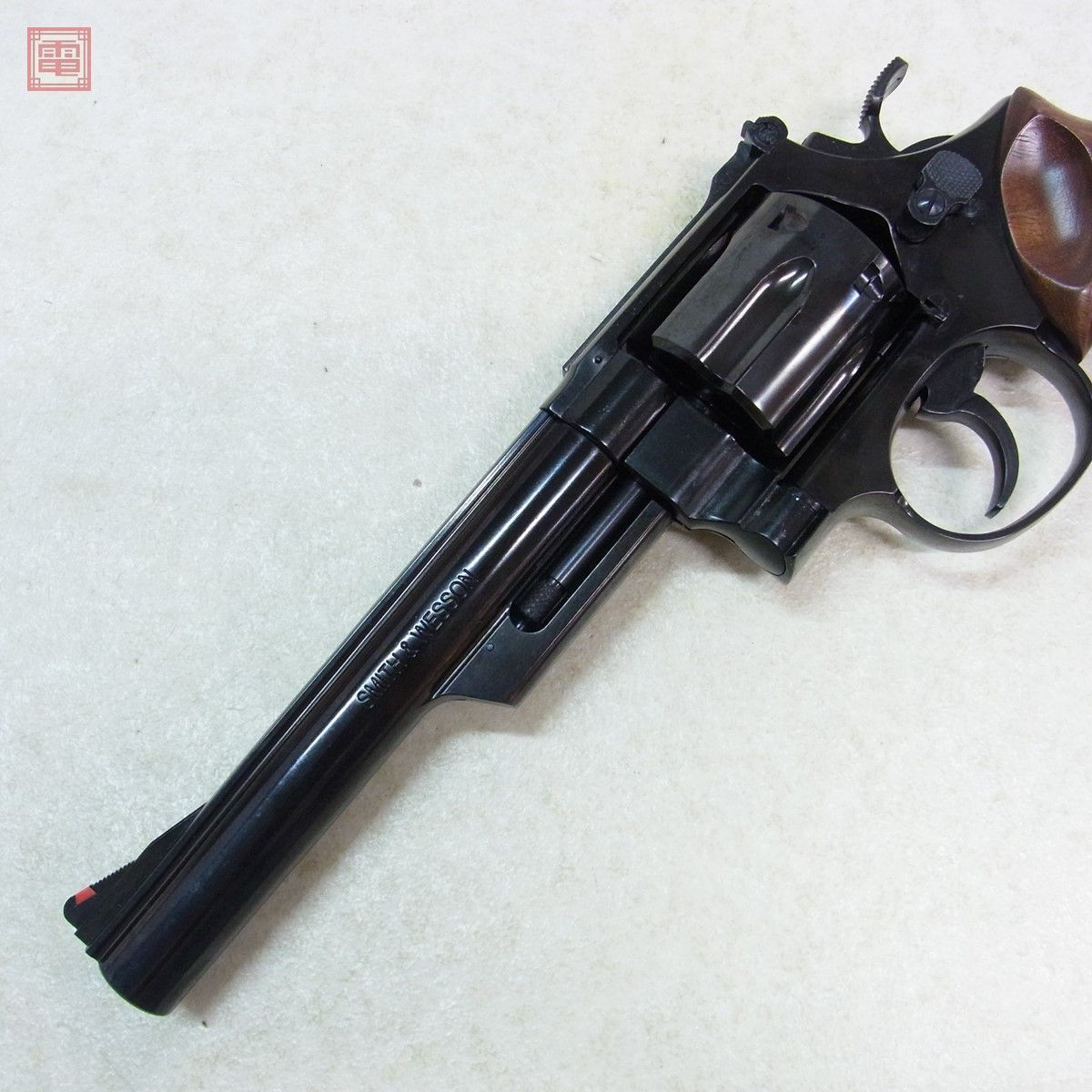  Marushin gas revolver S&W M29 6.5 -inch W deep black ABS wooden grip X cartridge present condition goods [20